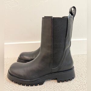 Zara - LUG SOLE LEATHER CHELSEA ANKLE BOOTS